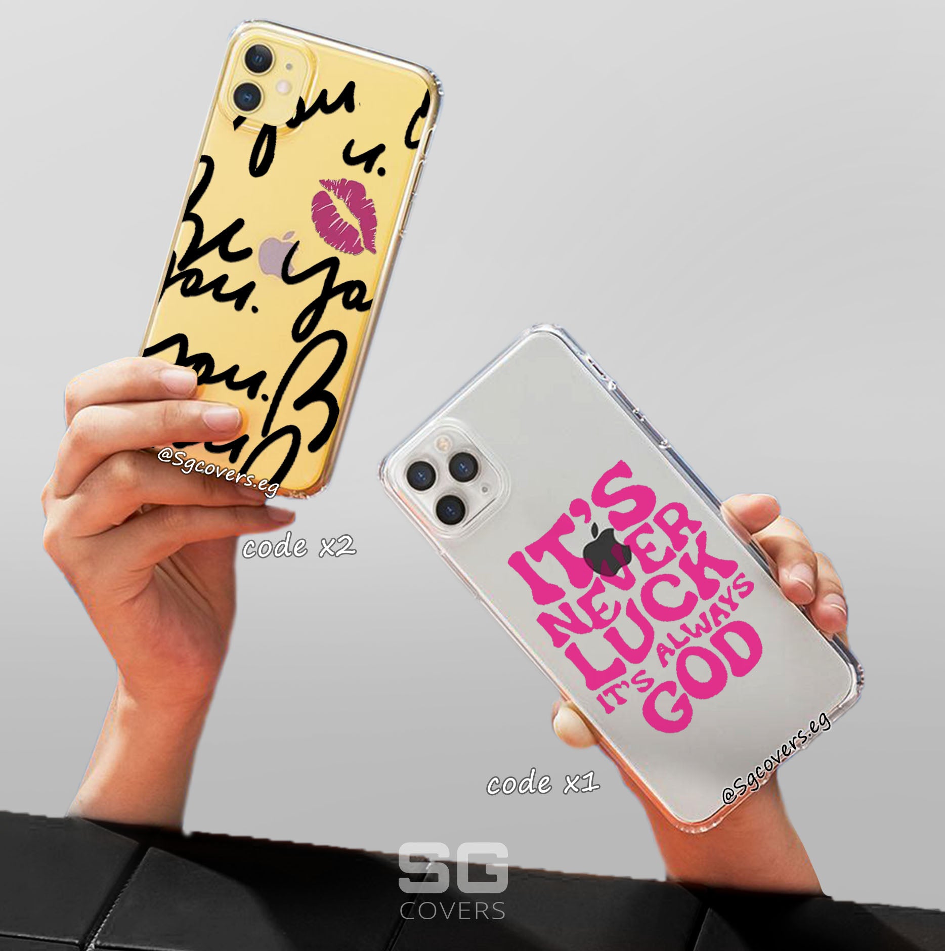 Kiss&Words Transparent Phone Covers