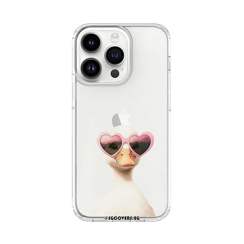 Cute Duck Transparent Phone Cover