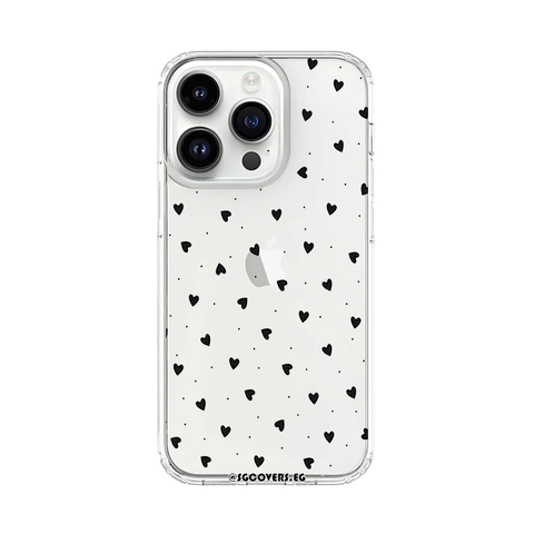 Hearts Transparent Phone Cover