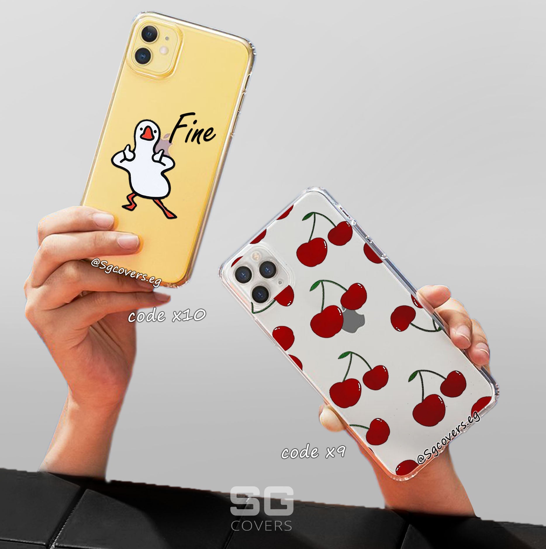 Fine&cherry Transparent Phone Covers