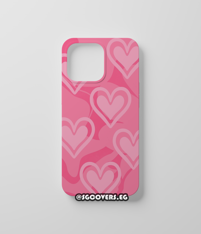 Pink Hearts Phone Cover