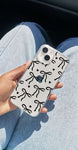 Black Bow Transparent Phone Cover