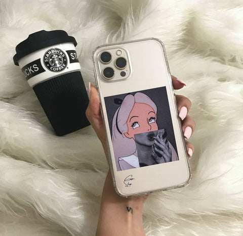 Cute Girl Transparent Phone Cover