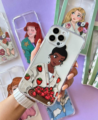 Cute Girl Transparent Phone Cover