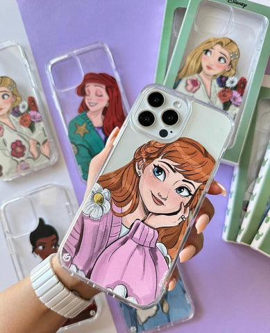 Cute Girl Transparent Phone Cover