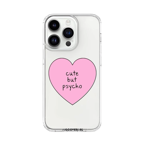 Cute But Psycho Transparent Phone Cover