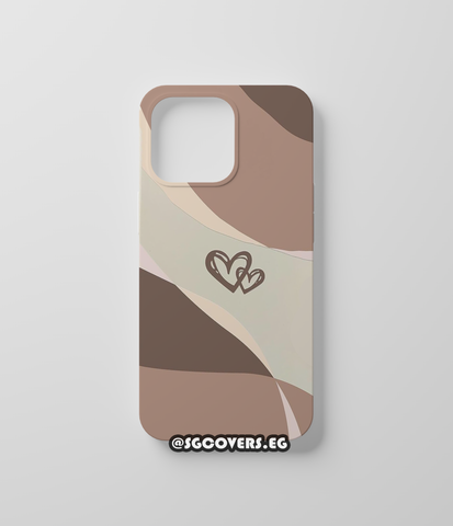 Brown Heart Phone Cover