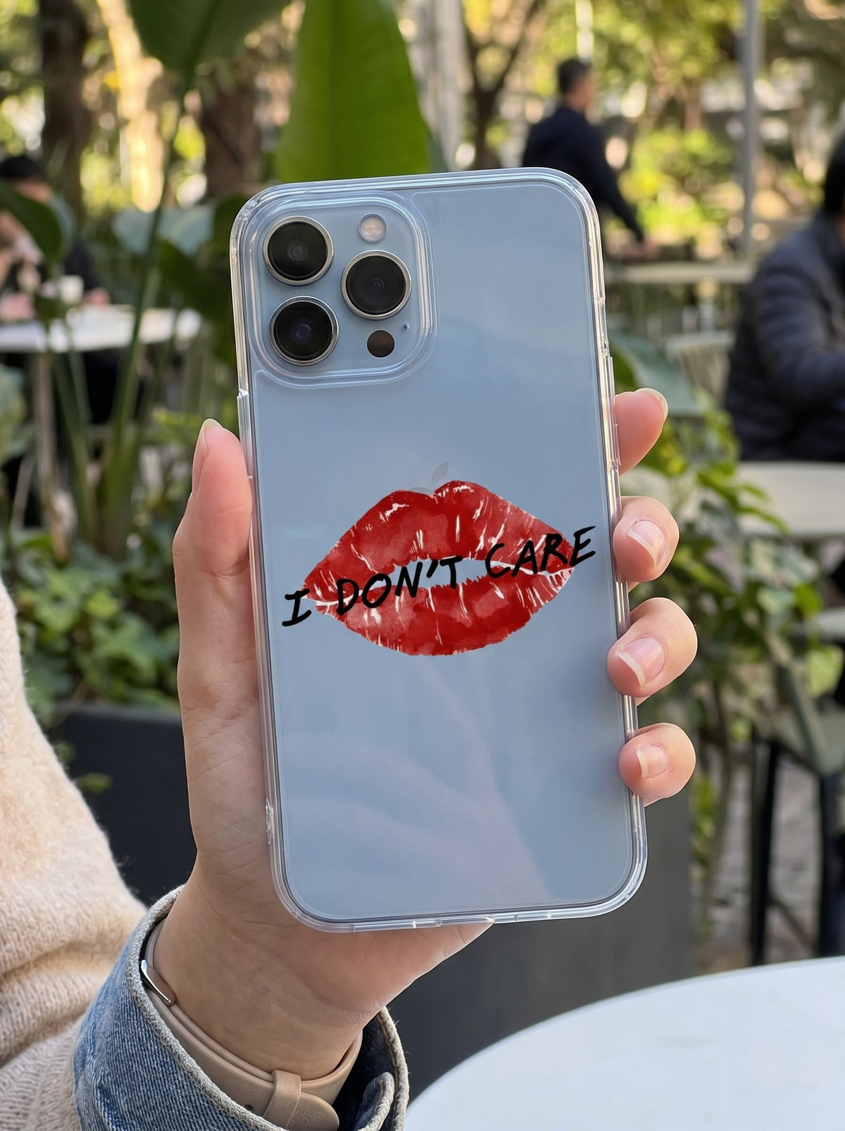 I don't Care Transparent Phone Cover