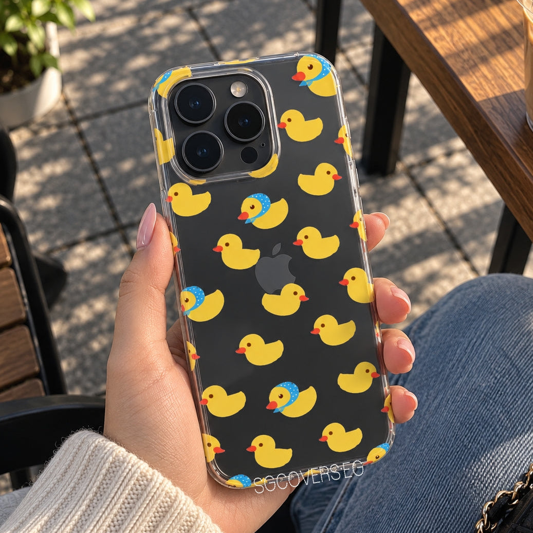 Duck pattern Transparent Phone Cover