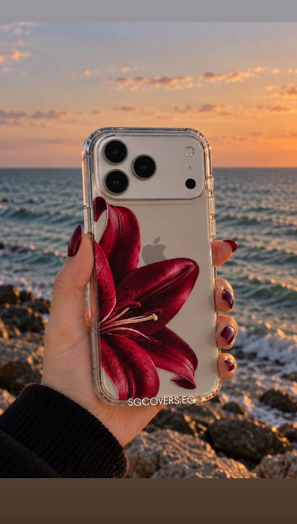 Floral Transparent Phone Cover