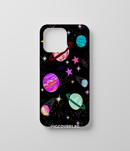 Black planet Phone Cover