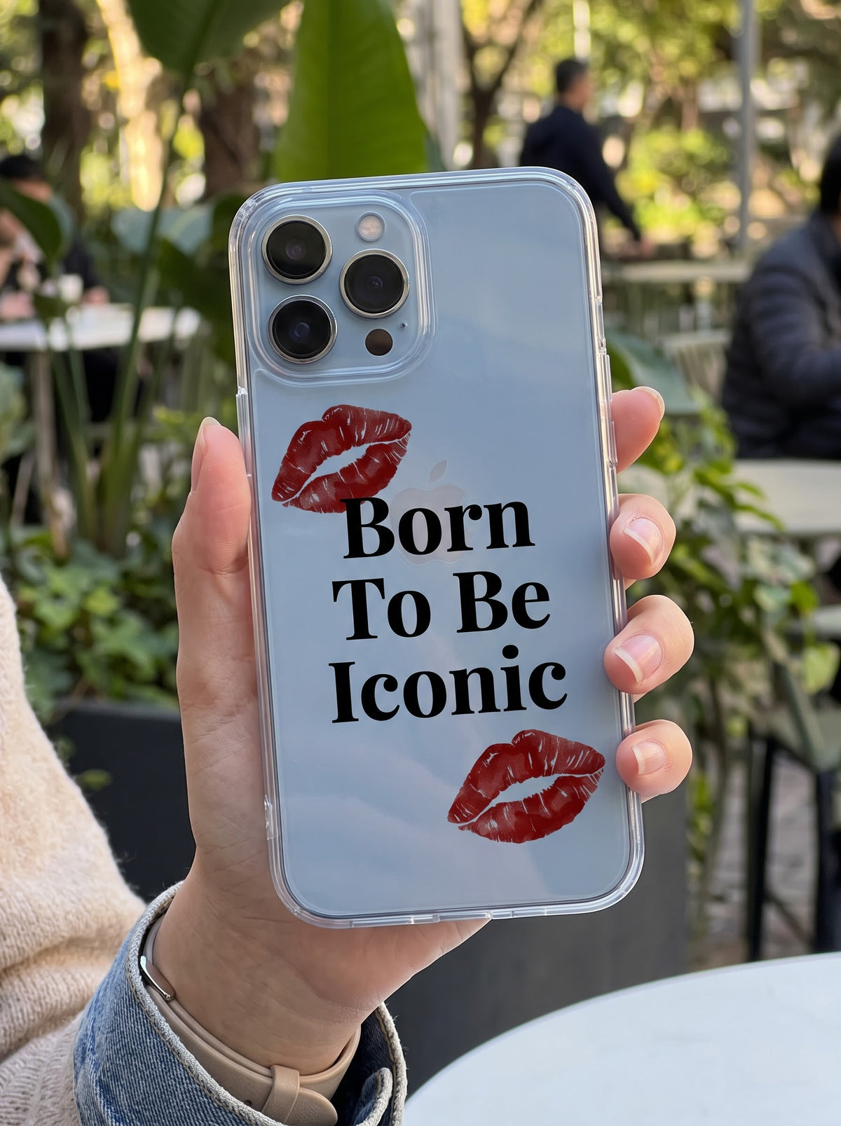Born To Be Iconic Transparent Phone Cover