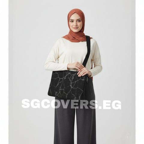 Black Marble Laptop Sleeve