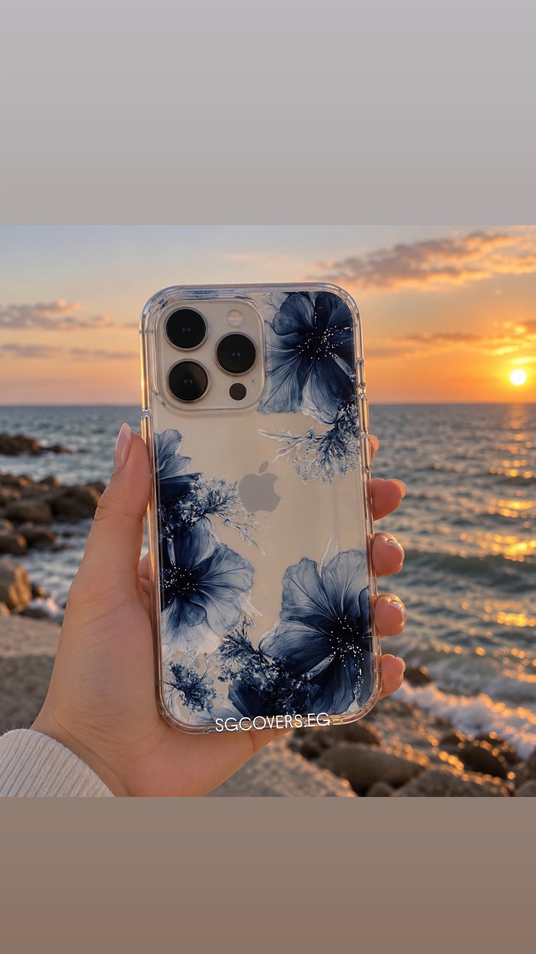 Floral Transparent Phone Cover