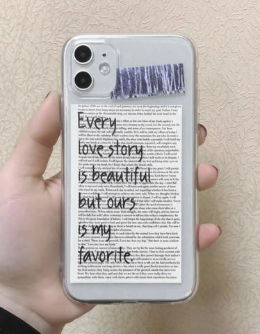 Love Story Transparent Phone Cover