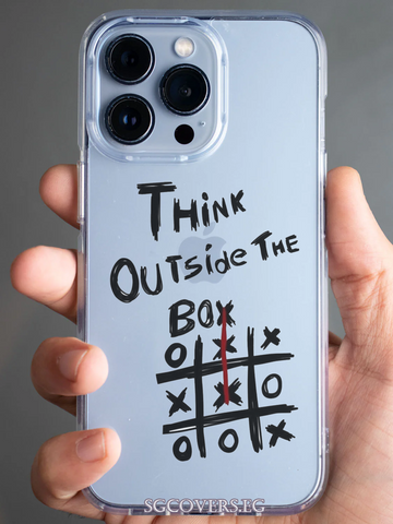 Think Outside Box Transparent Phone Cover