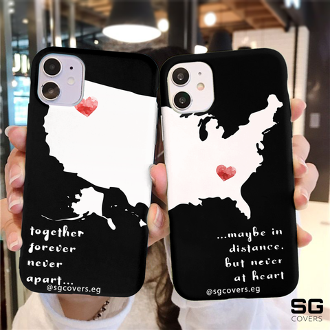 Distance Love Couples Phone Covers