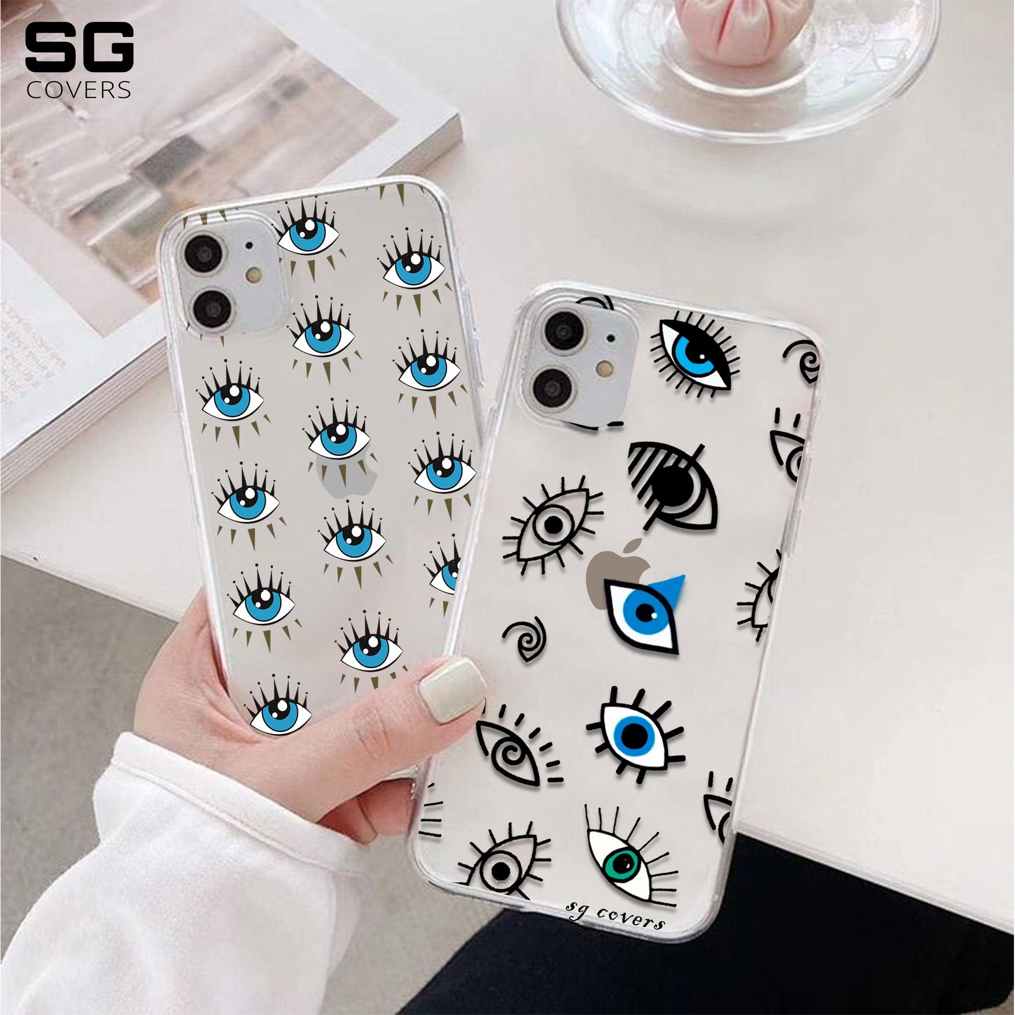 Evil Eyes Clear Phone Cover
