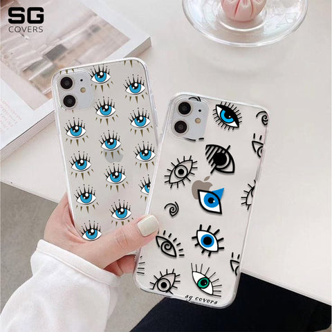 Evil Eyes Clear Phone Cover