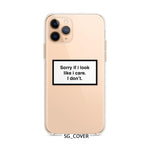 I Do not care Clear Phone Cover