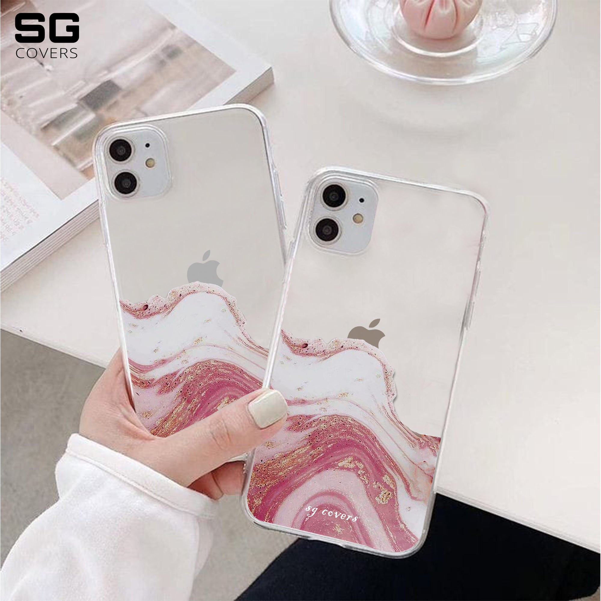 Marble Clear Phone Cover