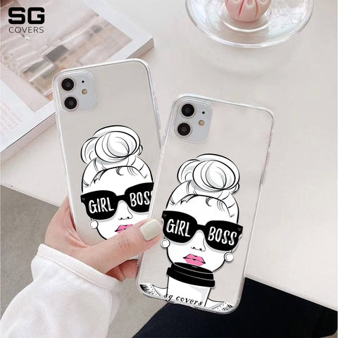 Girl boss Clear Phone Cover