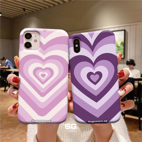 Purple&Lavander Heart Phone Covers